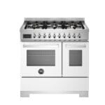 Bertazzoni PRO96L2EBIT2 Professional Series 90cm Dual Fuel Double Oven Range Cooker In White