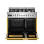 Bertazzoni PRO96L2EGIT2 Professional Series 90cm Dual Fuel Double Oven Range Cooker In Yellow