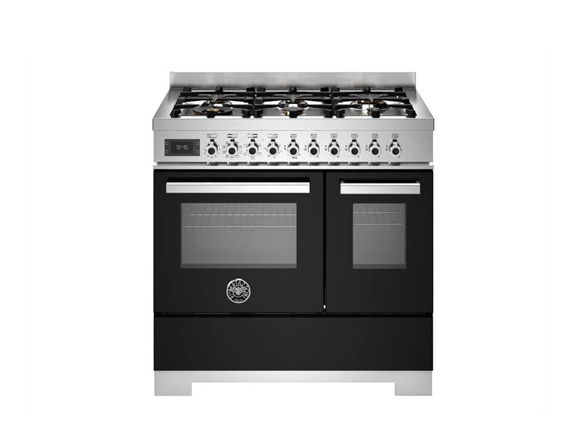 Bertazzoni PRO96L2ENET2 Professional Series 90cm Dual Fuel Double Oven Range Cooker In Black