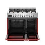 Bertazzoni PRO96L2EROT2 Professional Series 90cm Dual Fuel Double Oven Range Cooker In Red