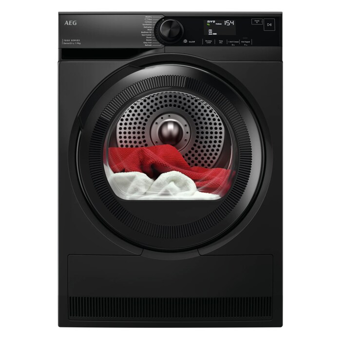 AEG TR749GU4B 7000 Heat Pump 9kg Tumble Dryer SensiDry&reg; In Anthracite